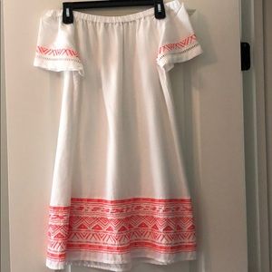 Luck brand white off the shoulder dress